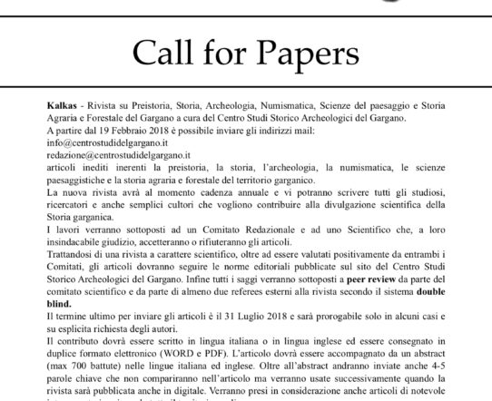 Call for papers - Kalkas